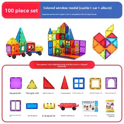 Colour Window Magnetic Building Tiles, 26 to 268 Pieces