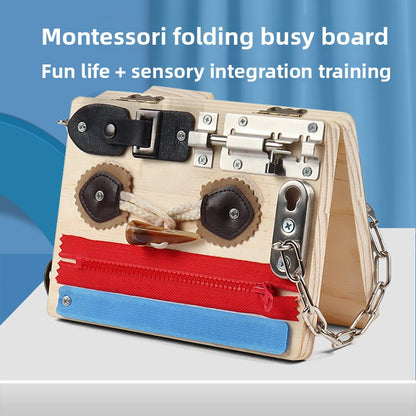 Montessori-Busy-Board aus Holz