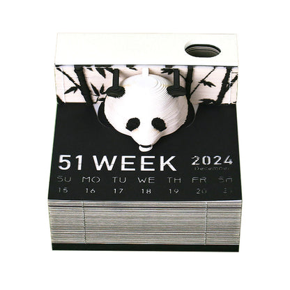 3D Paper Carving Sticky Note Block