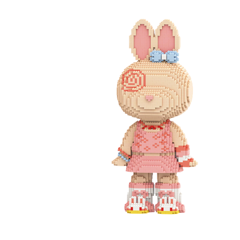 Large Bear & Rabbit Building Block Figures