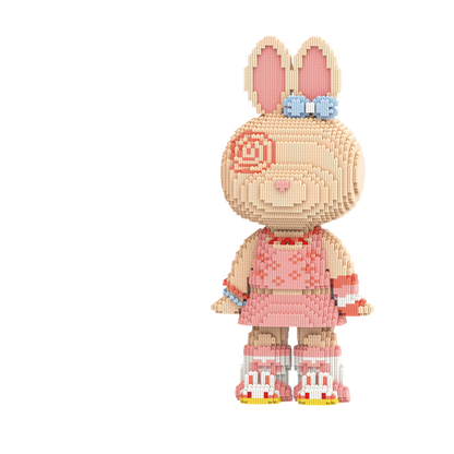 Large Bear & Rabbit Building Block Figures