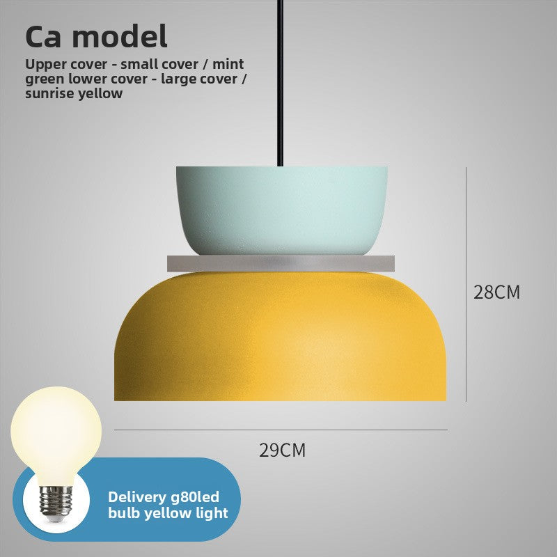 Nordische LED-Pendelleuchte aus Eisen und Aluminium