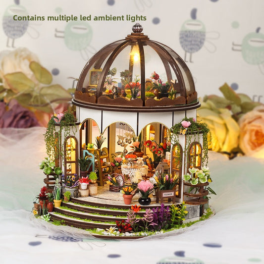 Kit casa in legno fai da te con giardino sul tetto