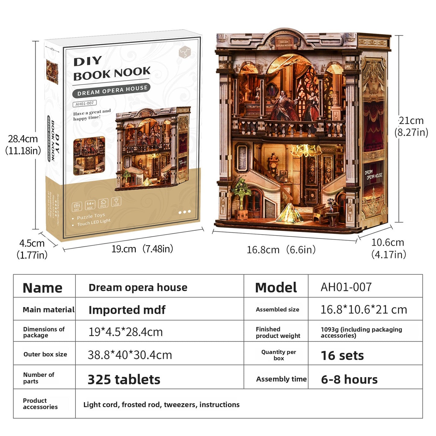 Maison miniature DIY en bois, découpe laser