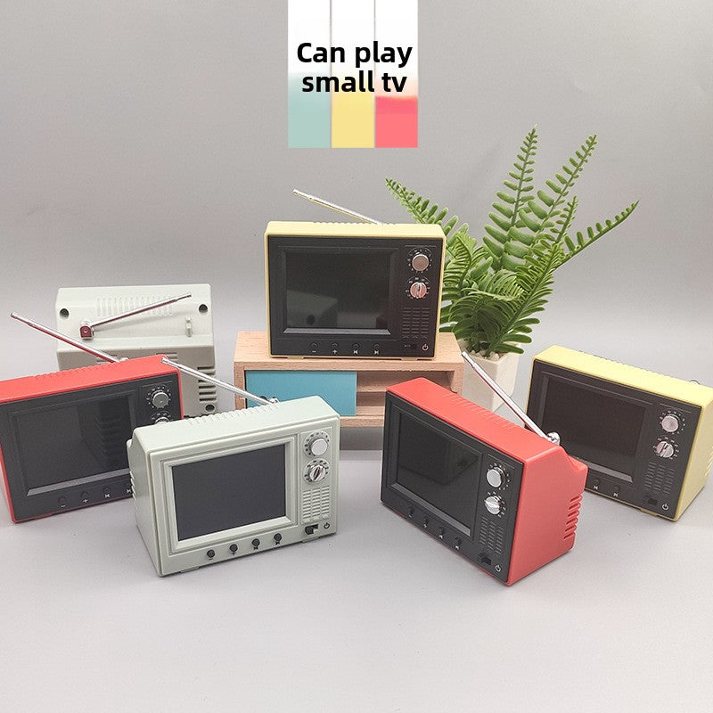 Miniature working television, 8.5cm tall