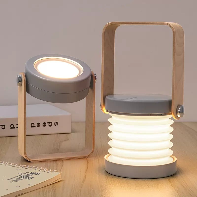 Lampe de bureau pliante type lanterne, rechargeable