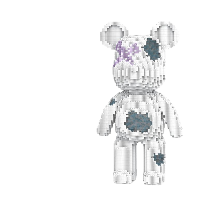Large Bear & Rabbit Building Block Figures