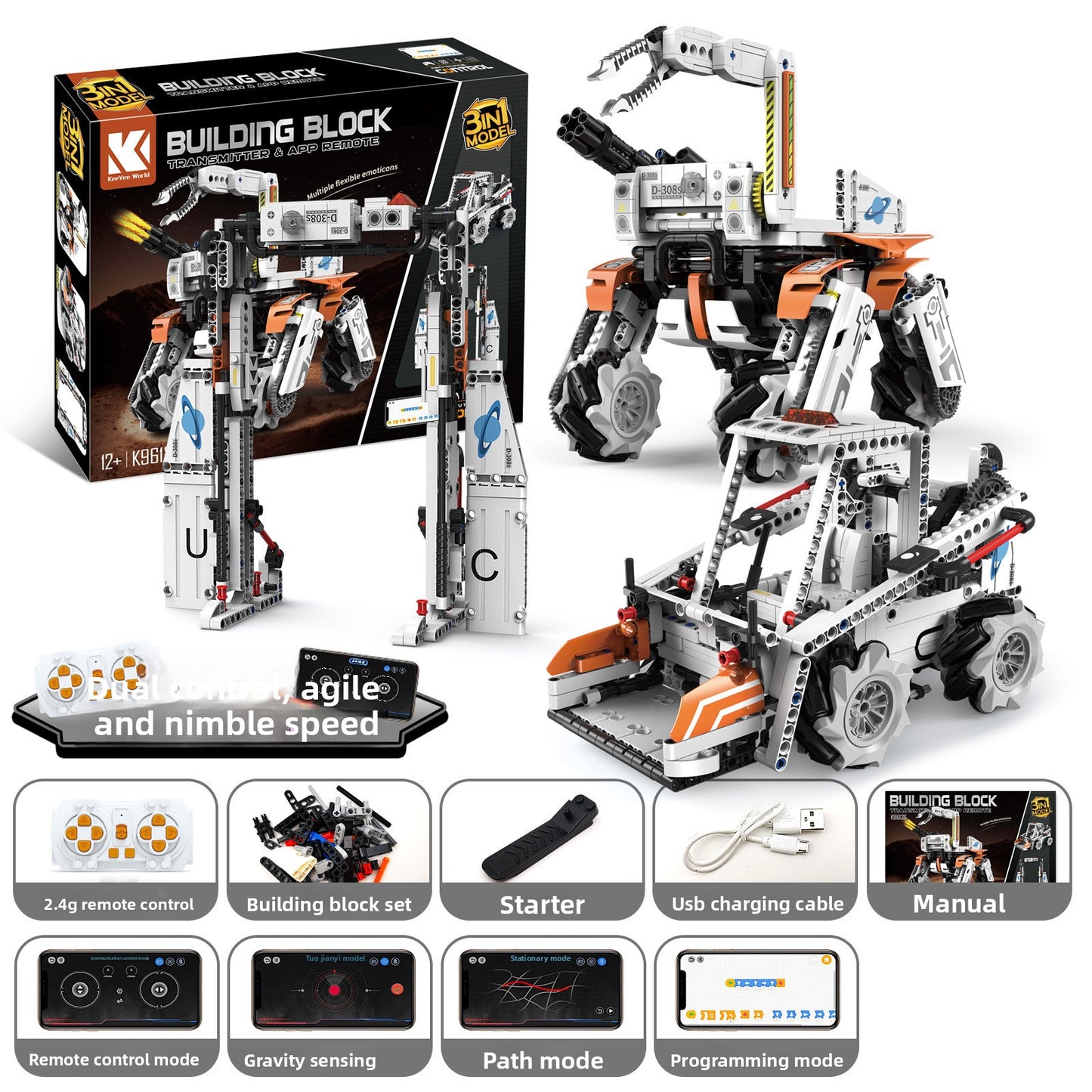 Programmable Remote-Control Block Robots