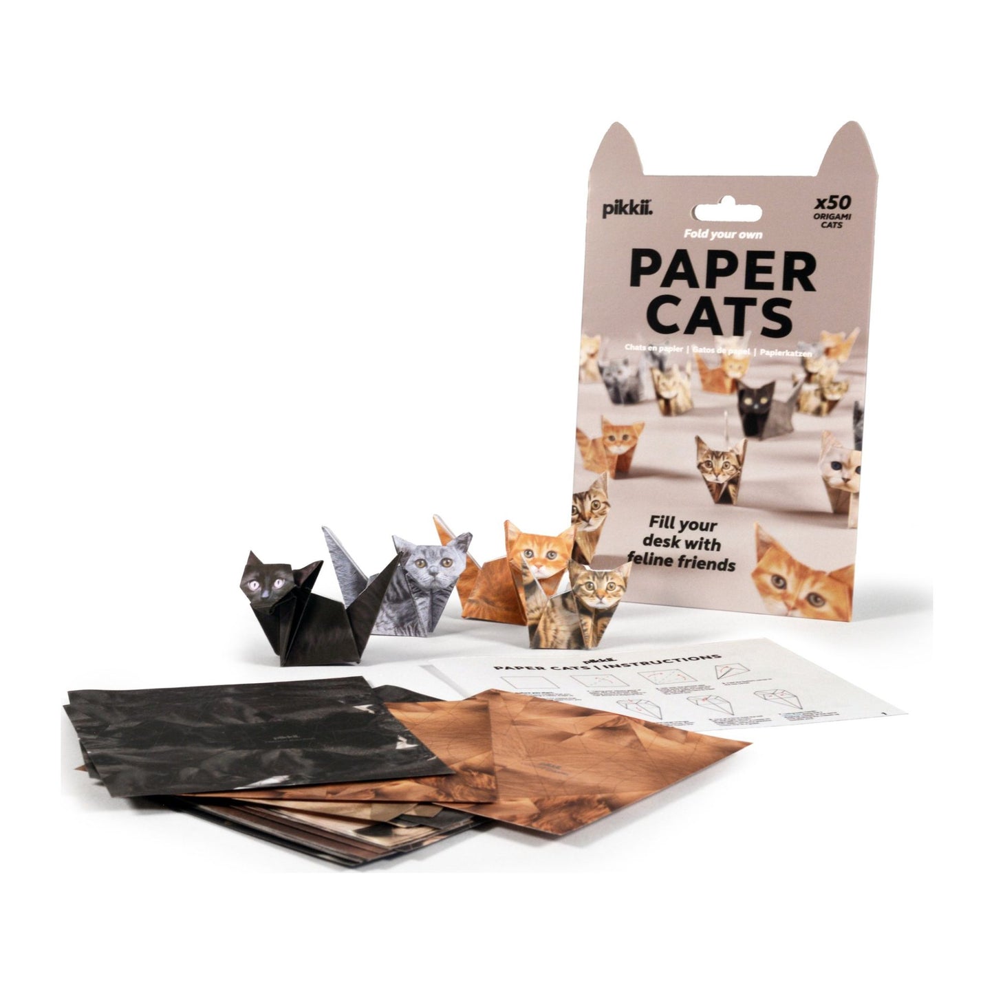 Paper Desk Pets Origami Kit: Fold-Your-Own Cats, Dogs, Cows, Dinos