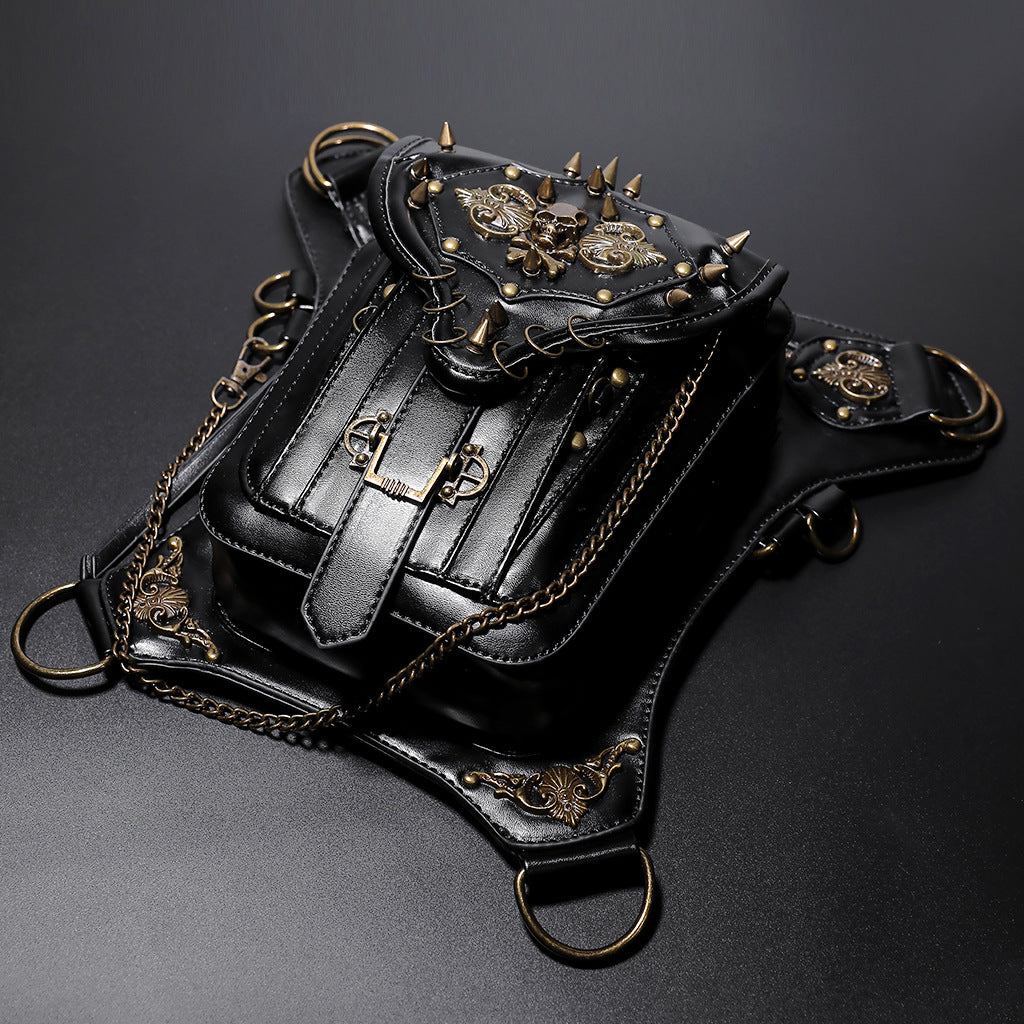 Bolso bandolera steampunk con bolsillo para móvil