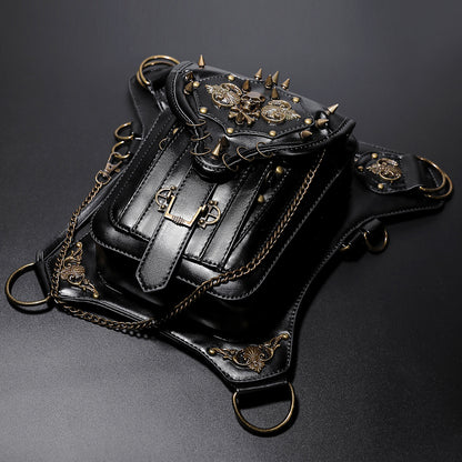 Bolso bandolera steampunk con bolsillo para móvil
