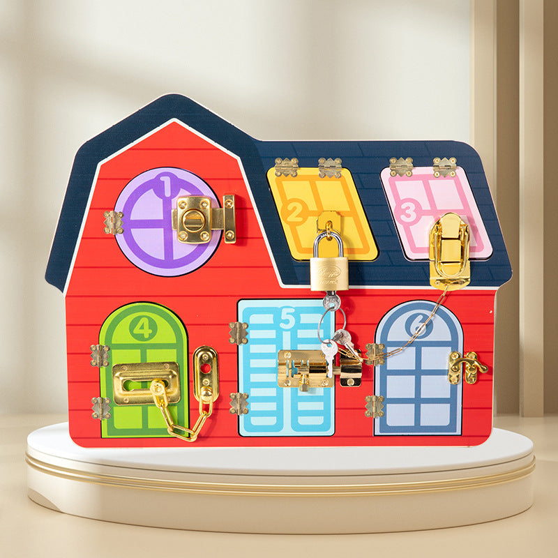Montessori-Busy-Board aus Holz