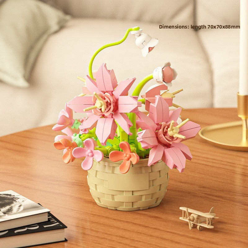 DIY Sunflower Basket Building Blocks