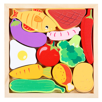 Puzzle 3D en bois sur plateau pour enfants