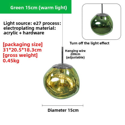 LED-Pendelleuchte Lava aus Acryl