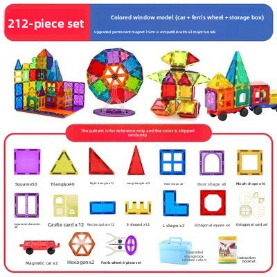 Colour Window Magnetic Building Tiles, 26 to 268 Pieces