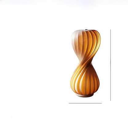 Nordische LED-Tischlampe aus Holzfurnier