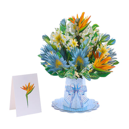 3D Flowers Pop-Up Greeting Card