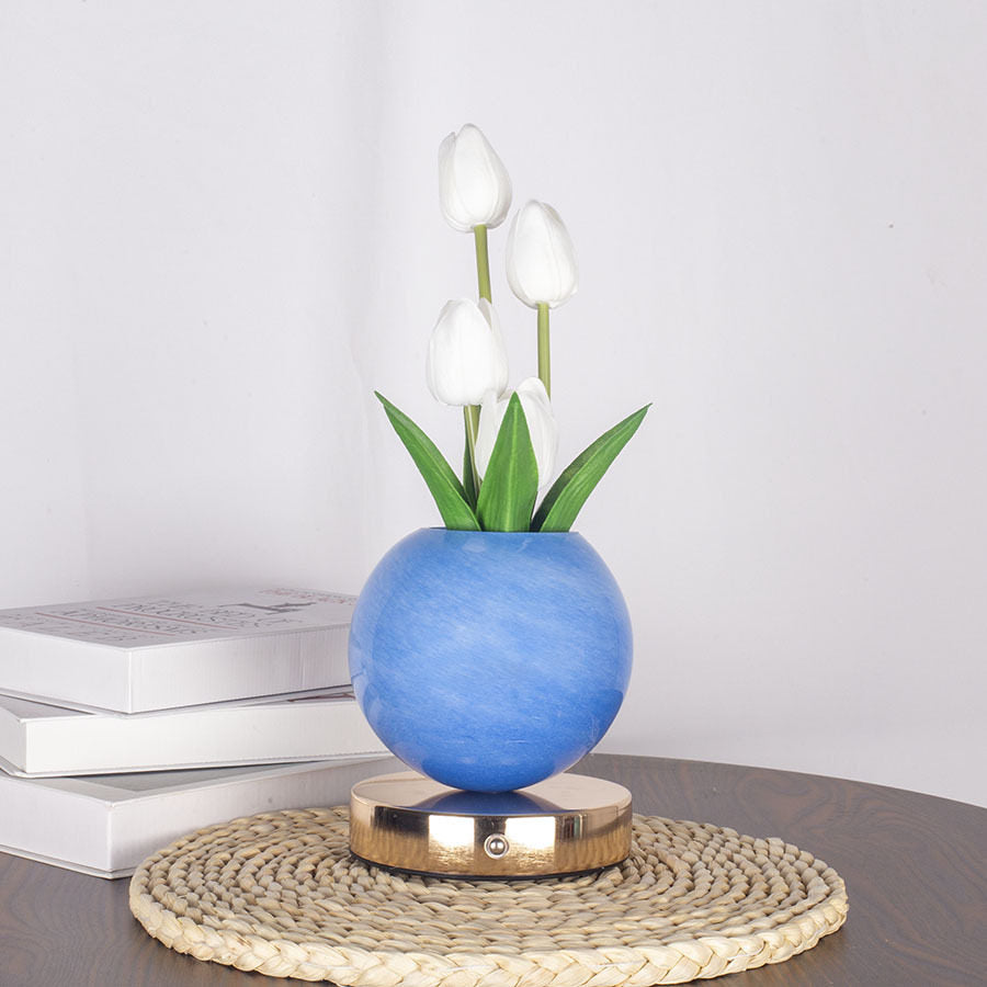 Tulpenstrauß-Tischlampe mit USB-Stromversorgung
