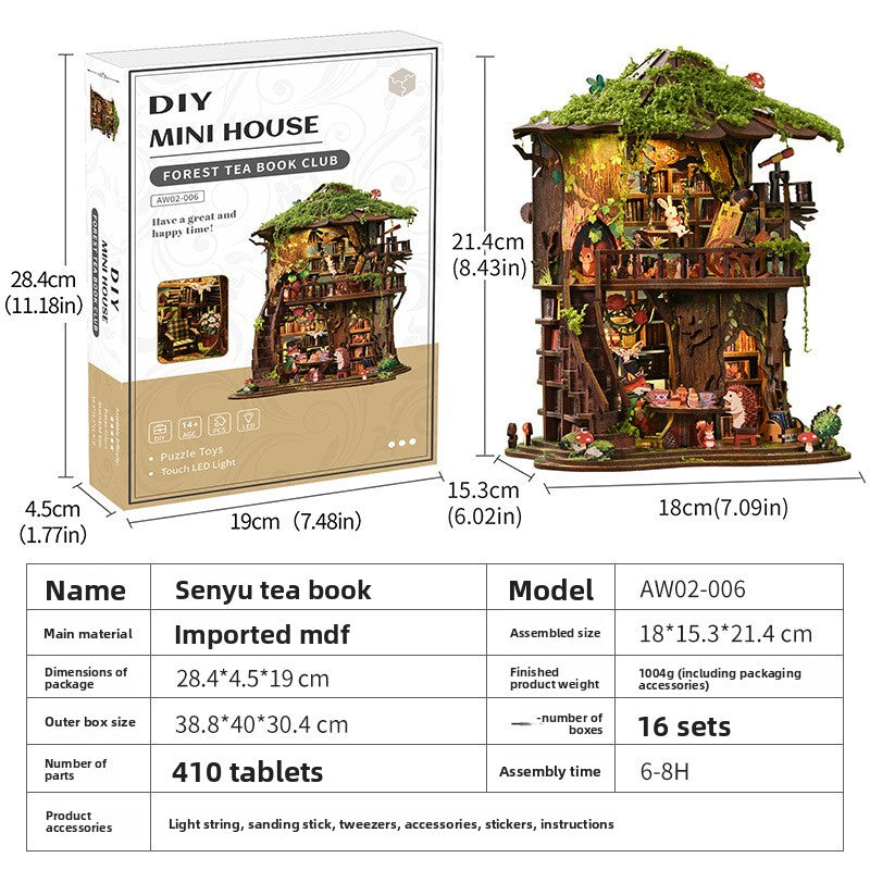 Maison miniature DIY en bois, découpe laser