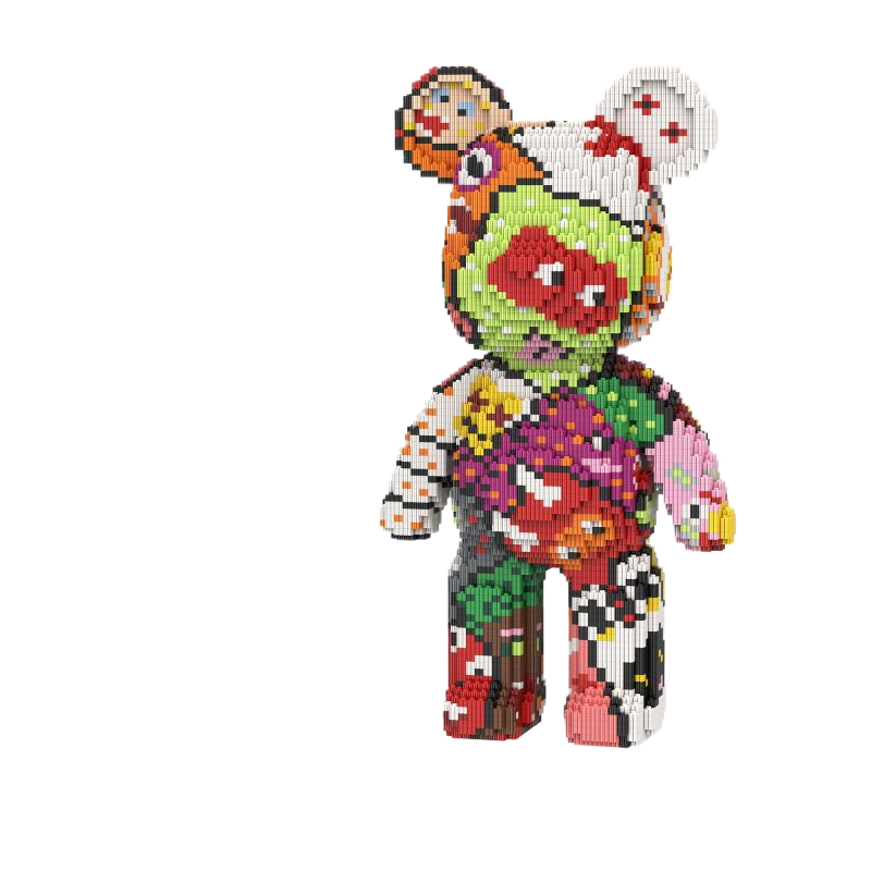 Large Bear & Rabbit Building Block Figures