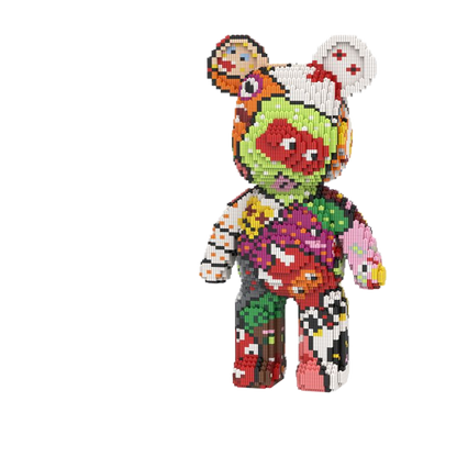 Large Bear & Rabbit Building Block Figures