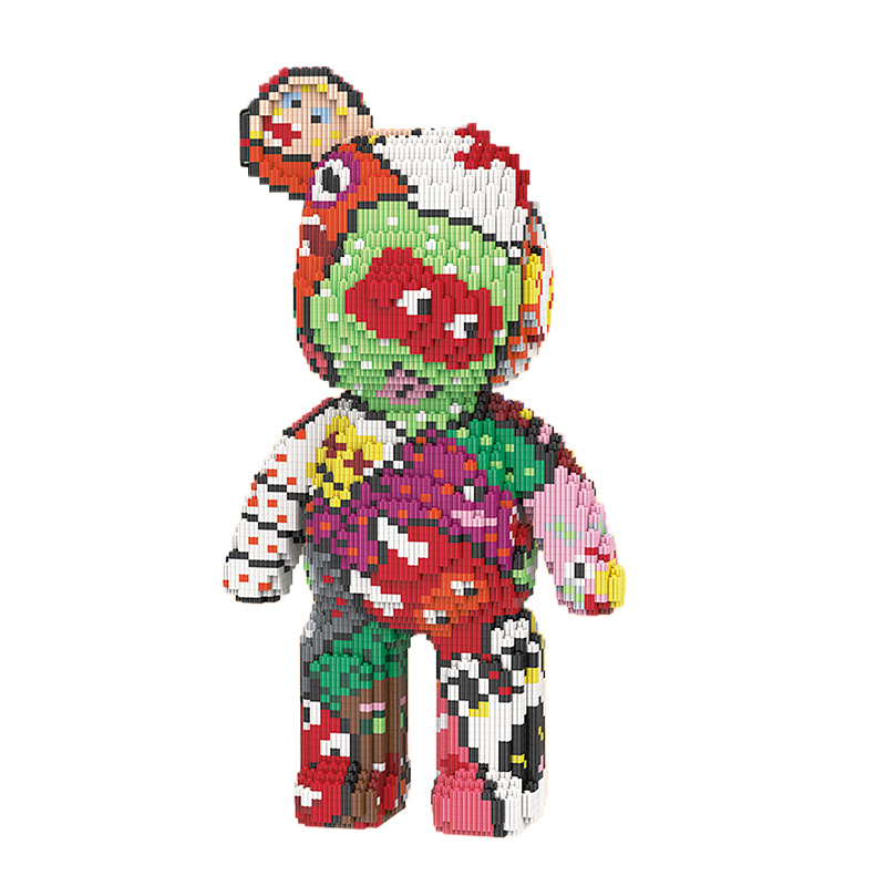 Large Bear & Rabbit Building Block Figures