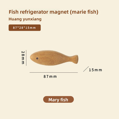 Kühlschrankmagnete in Fischform aus Hartholz