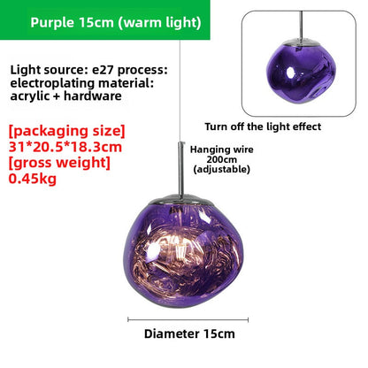 LED-Pendelleuchte Lava aus Acryl