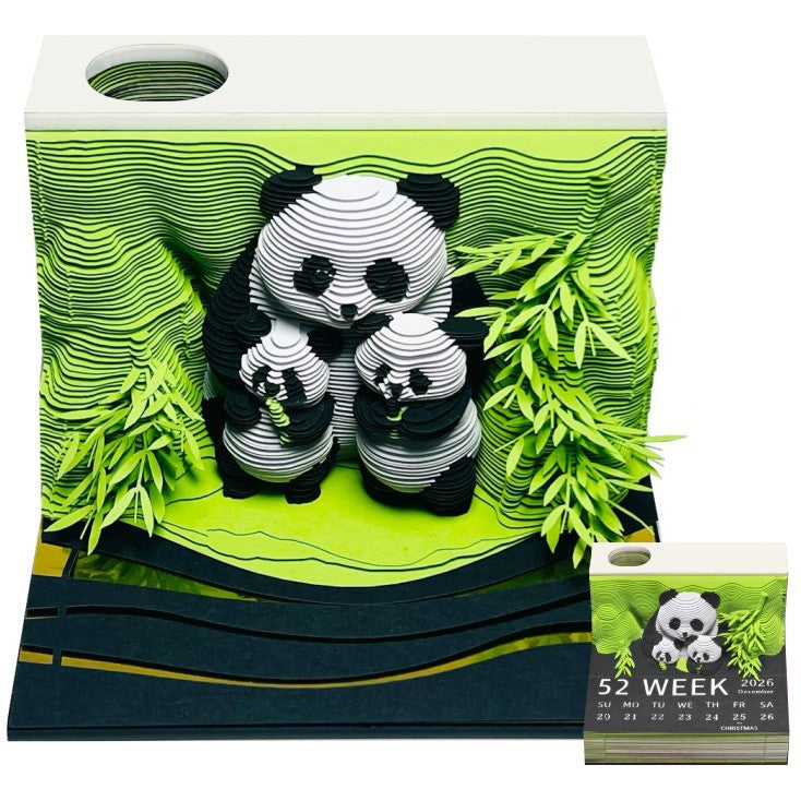 3D Paper Carving Sticky Note Block