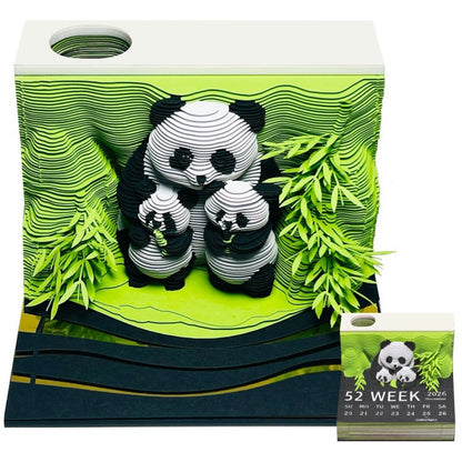 3D Paper Carving Sticky Note Block
