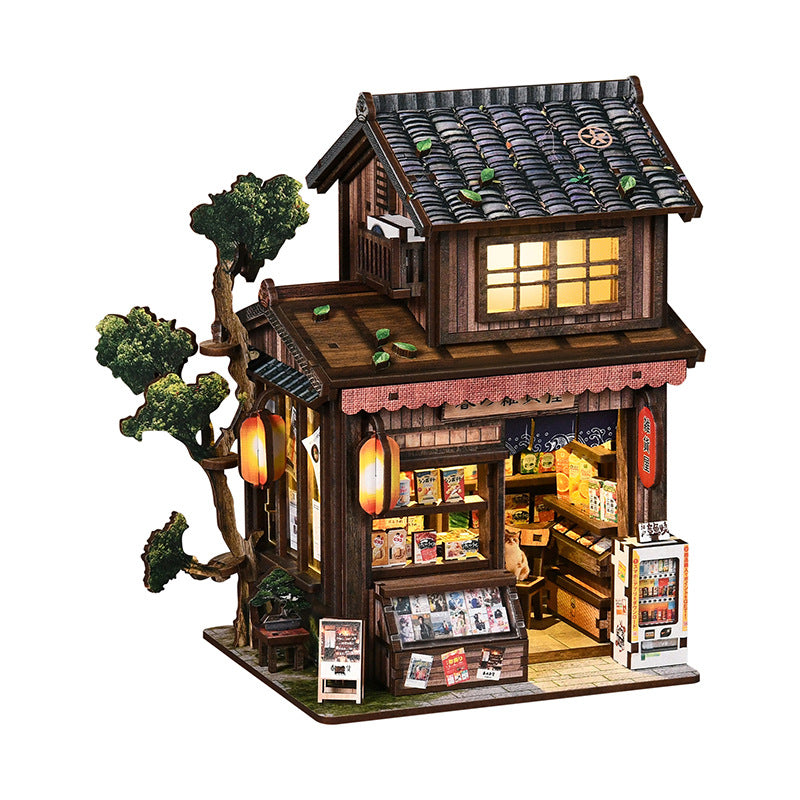 Maison miniature DIY en bois, découpe laser