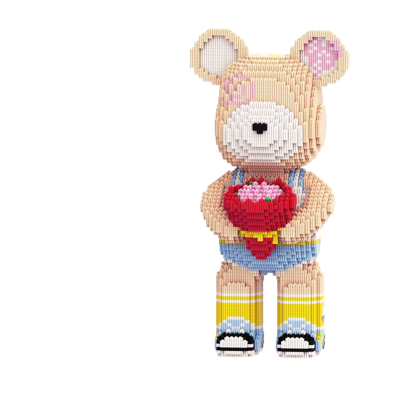 Large Bear & Rabbit Building Block Figures