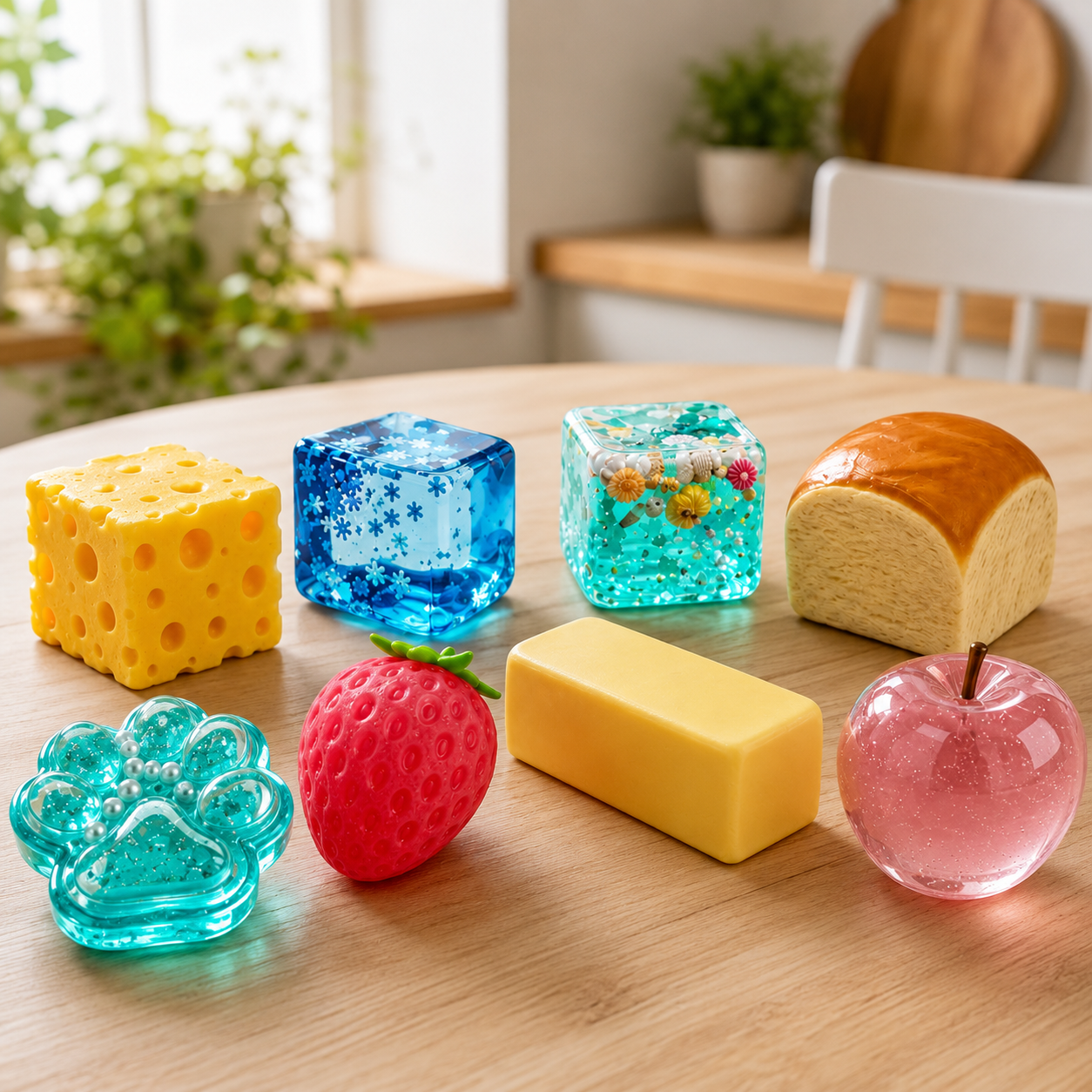 Slow-rebound squishy stress toys in a gift box