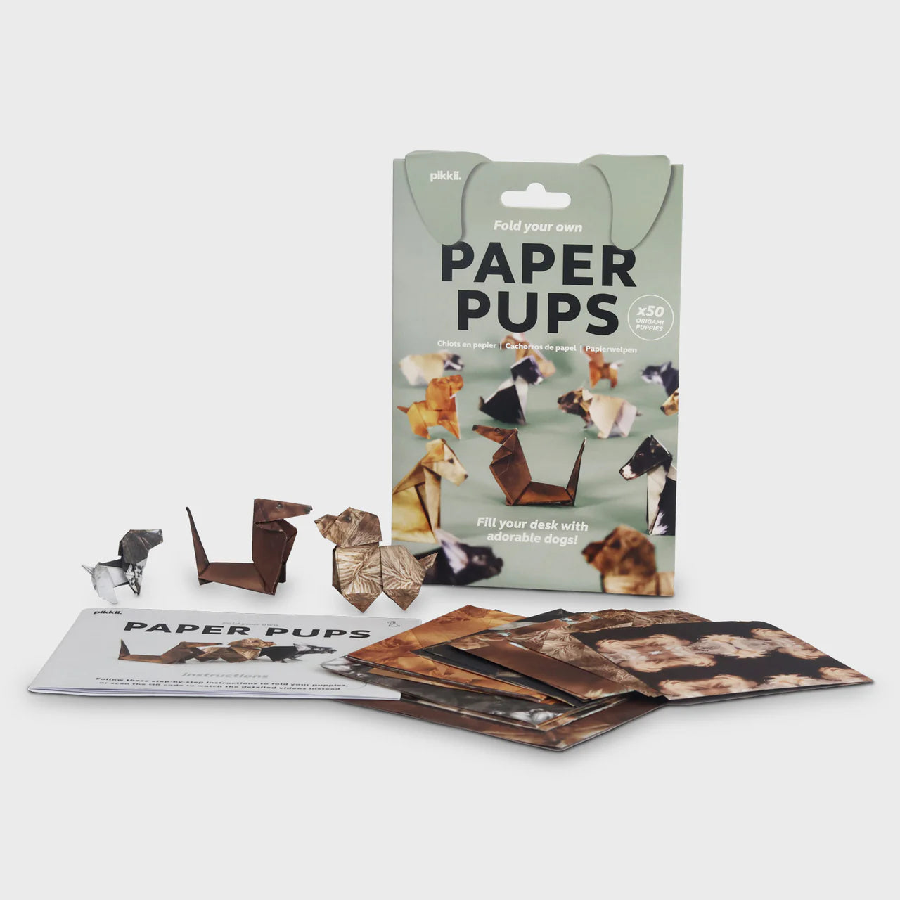 Paper Desk Pets Origami Kit: Fold-Your-Own Cats, Dogs, Cows, Dinos