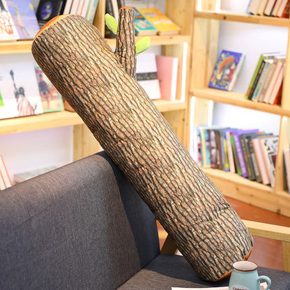 Coussin en peluche souche d arbre et traversin