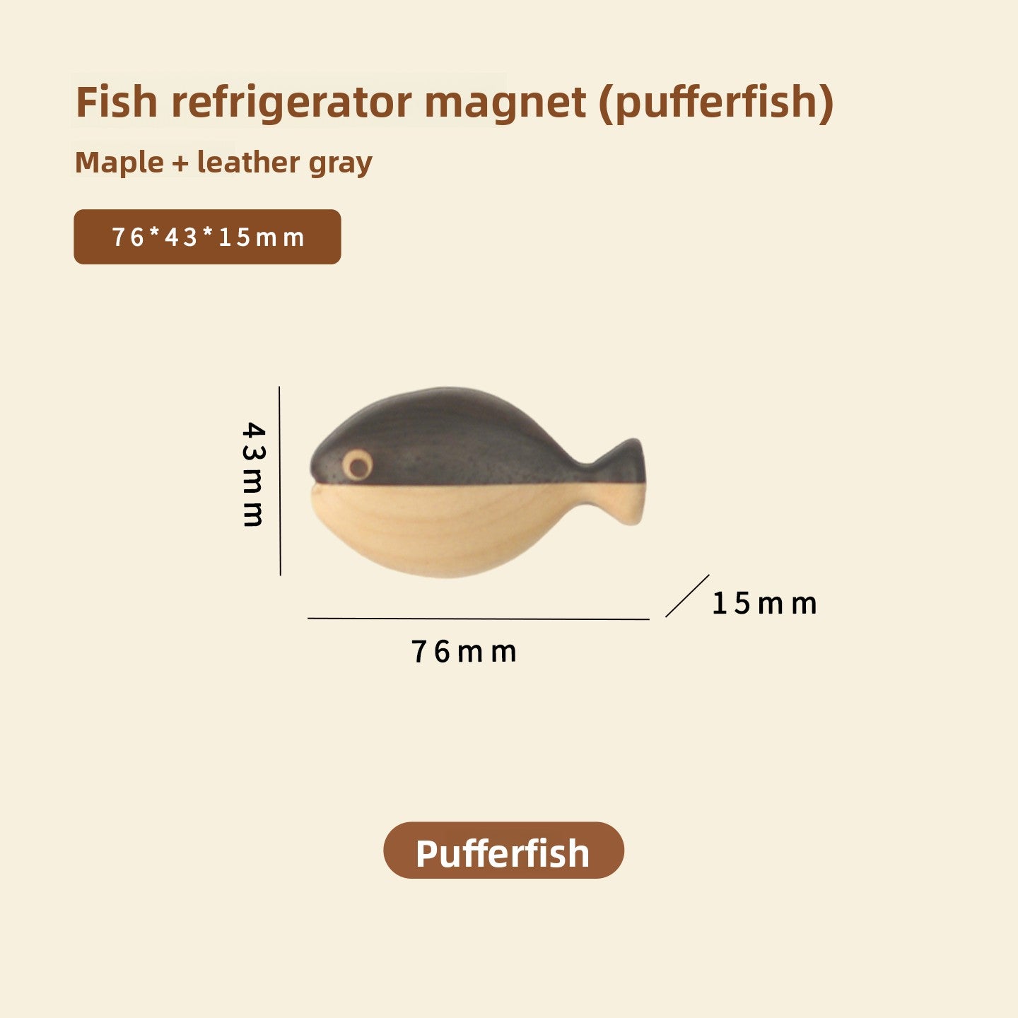 Kühlschrankmagnete in Fischform aus Hartholz