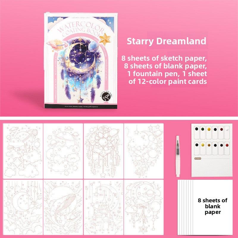 Drawing Coloring Paper for Adults, Watercolor Sticky Notes