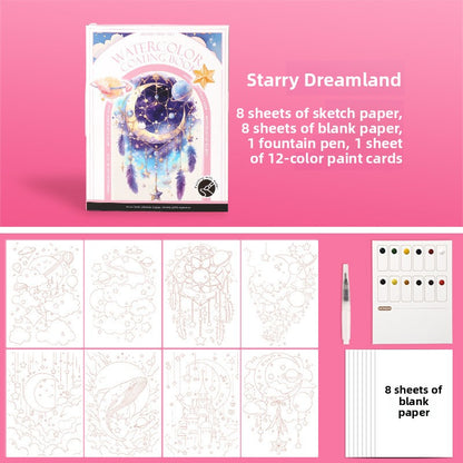 Drawing Coloring Paper for Adults, Watercolor Sticky Notes