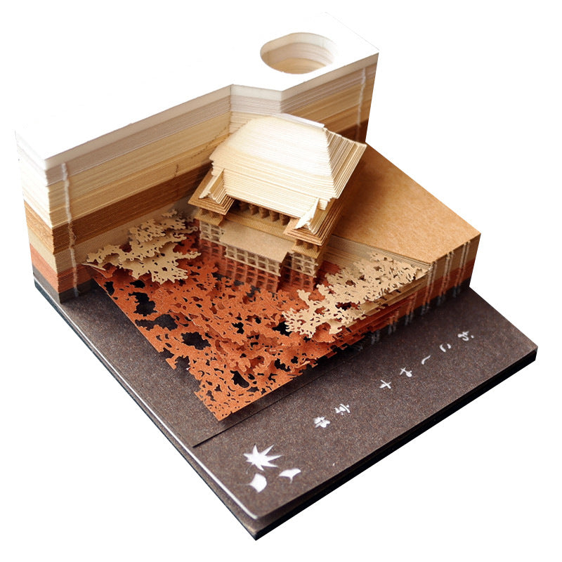 3D Paper Carving Sticky Note Block