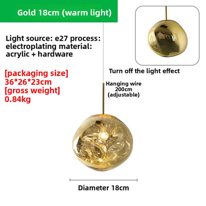 LED-Pendelleuchte Lava aus Acryl