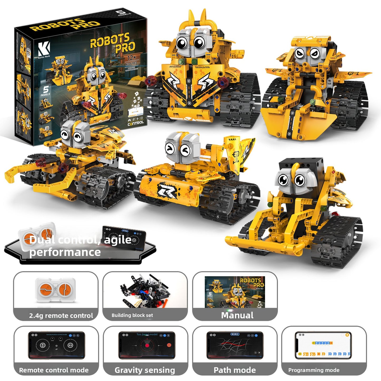 Programmable Remote-Control Block Robots