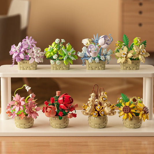 DIY Sunflower Basket Building Blocks