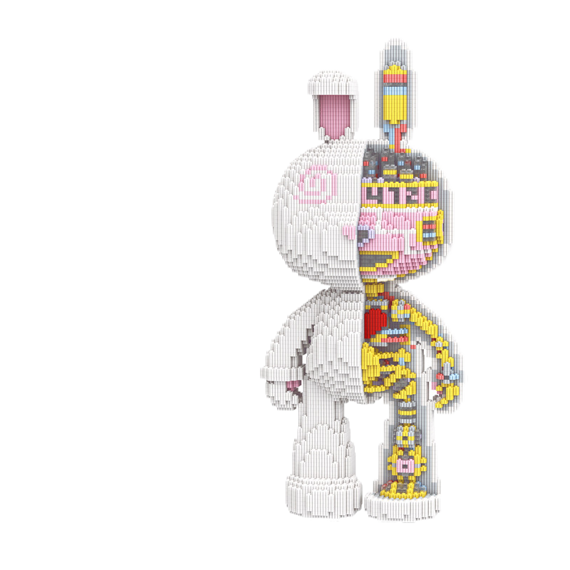 Large Bear & Rabbit Building Block Figures