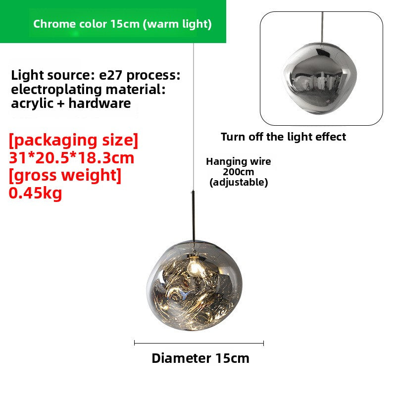 LED-Pendelleuchte Lava aus Acryl