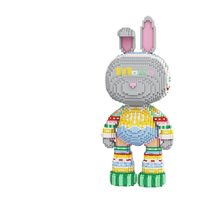 Large Bear & Rabbit Building Block Figures