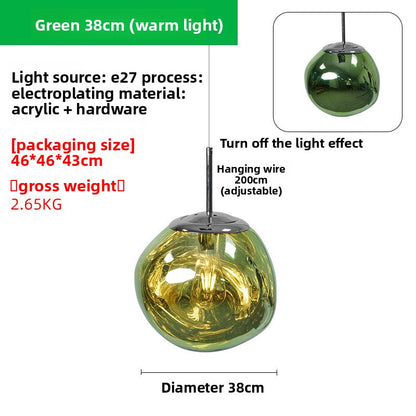 LED-Pendelleuchte Lava aus Acryl