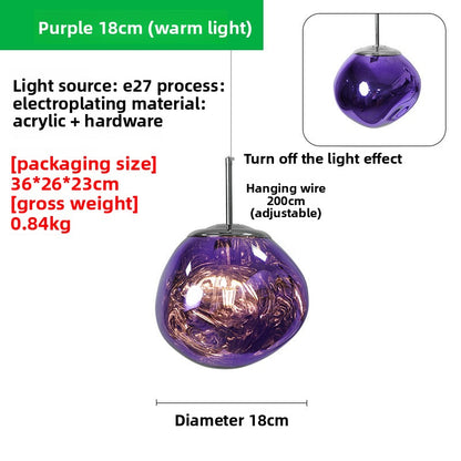 LED-Pendelleuchte Lava aus Acryl