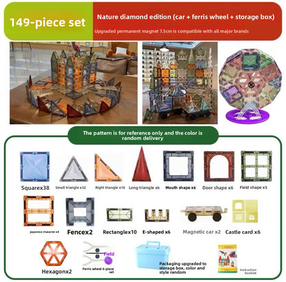 Colour Window Magnetic Building Tiles, 26 to 268 Pieces