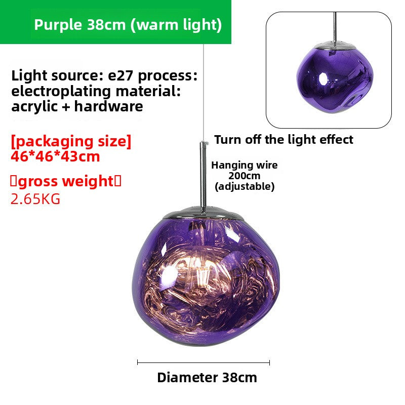 LED-Pendelleuchte Lava aus Acryl